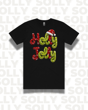 Holly Jolly (black tee)