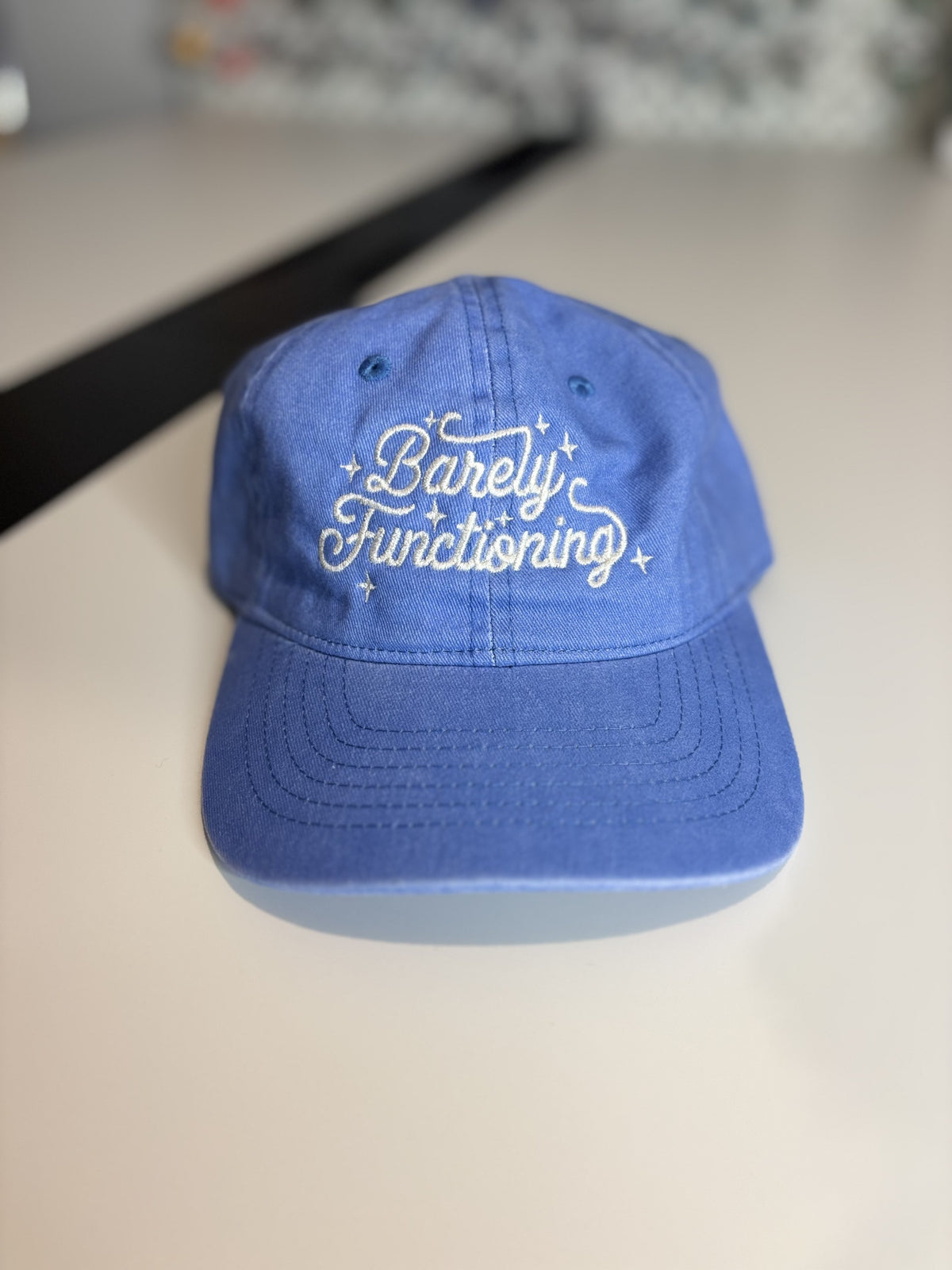 Barely Functioning Soft Denim Cap