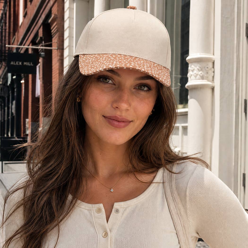 Deer Spot Print Brim Two-Tone Trucker Hat