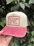 I'm nicer when I’m tan