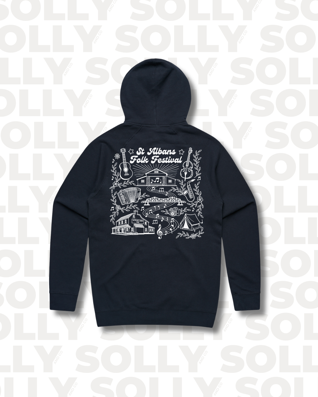 St Alban's Folk Festival - Unisex Pull Over Hoodie