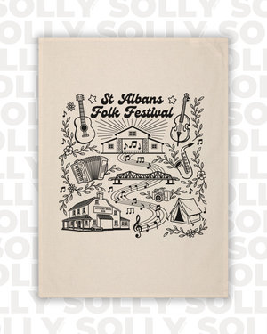 St Alban's Folk Festival - Village Tea Towel