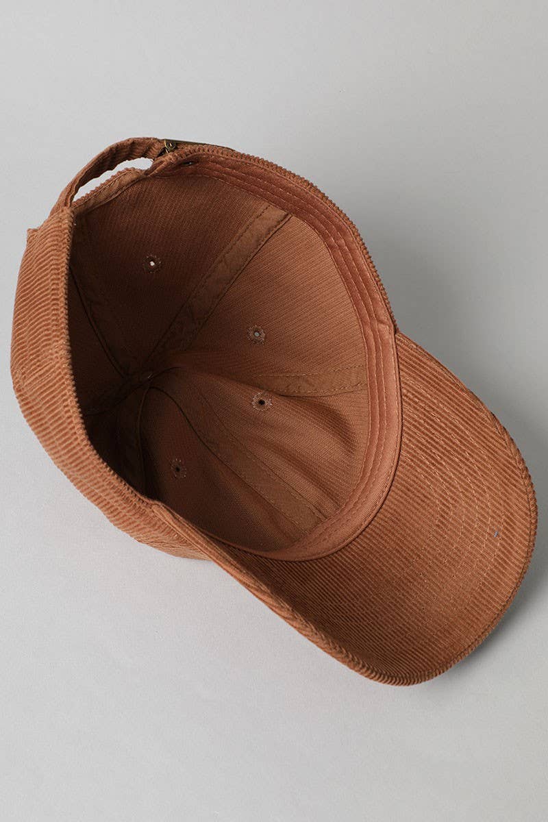 Corduroy Adjustable Cotton Baseball Cap Dad Hat